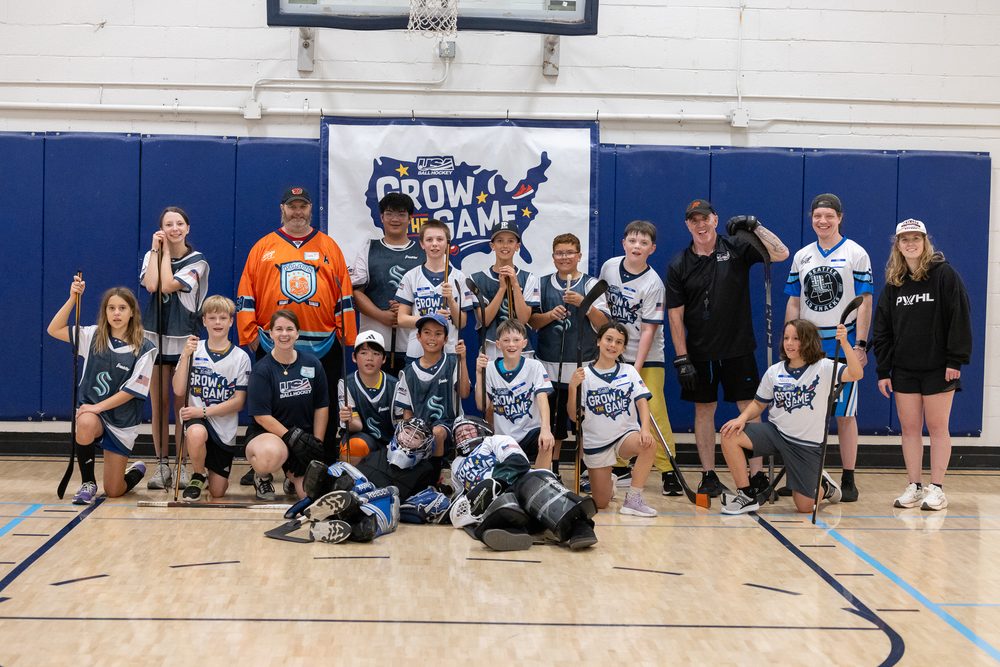 The full Grow the Game crew of players and coaches